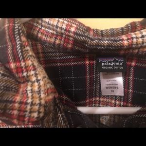 Patagonia collared, partial button down flannel